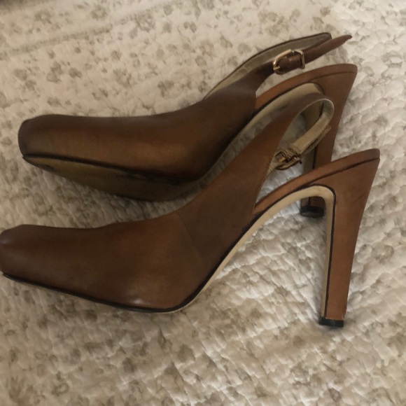 Nine West sling back platform high heels - Picture 3 of 8